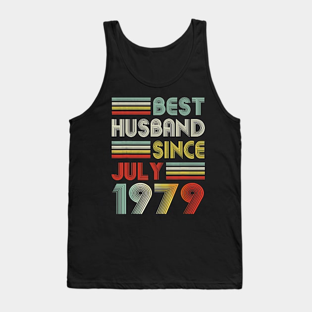 Mens Wedding Anniversary Gifts Husband Since July 1979 Tank Top by Ortizhw